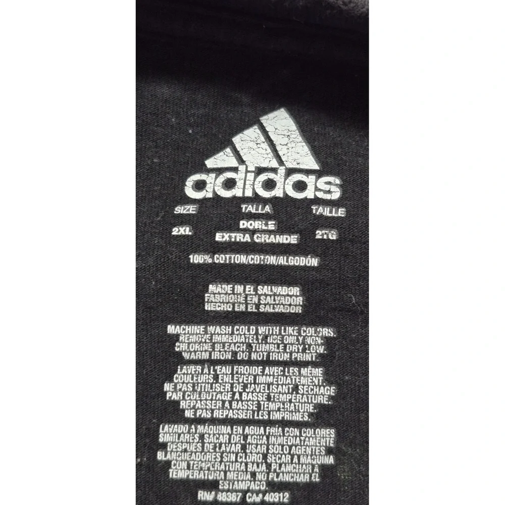 Adidas collab w/Dale Jr Racing‎ men's black graphic t-shirt sz. 2XL two sided